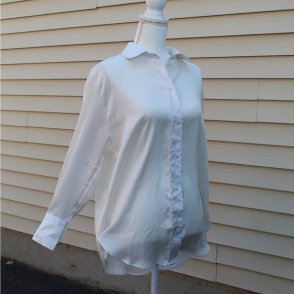H&M White Satin Shirt - Picture 4 of 7